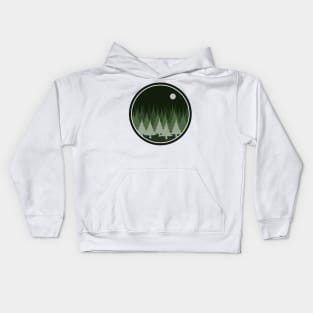 Forest Green Mountian Patch Kids Hoodie